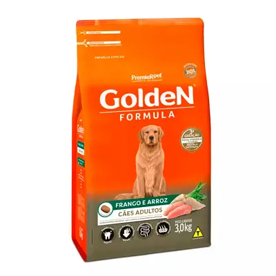 Ração Premier Golden Fórmula Cães Adultos Frango e Arroz 3kg