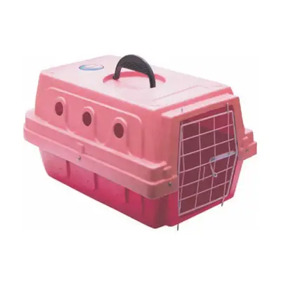 Caixa Transporte Ideal Cães e Gatos Rosa N 2