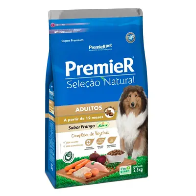 Ração Premier Seleção Natural Cães Adultos Frango 2,5kg