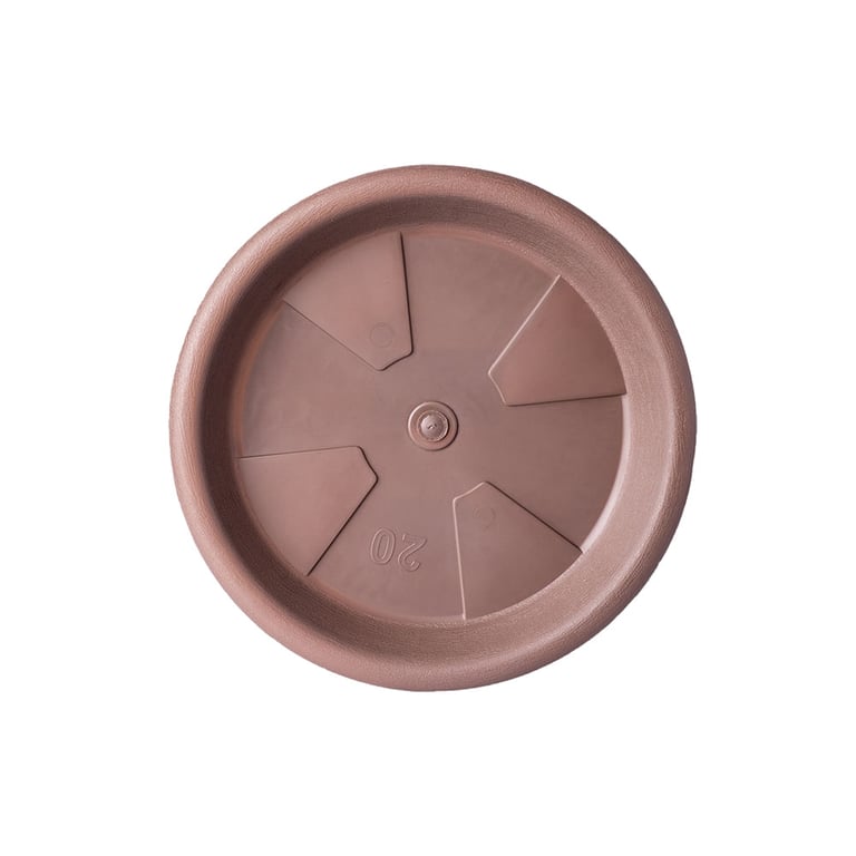 Prato Siena para Vaso de Plantas Tabaco L:20 x C:20 x A:2cm
