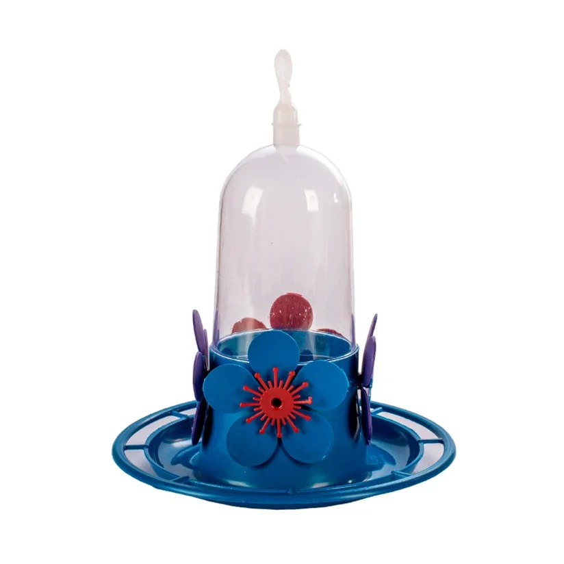 Bebedouro Beija-Flor com Poleiro Jel Plast Azul 250ml