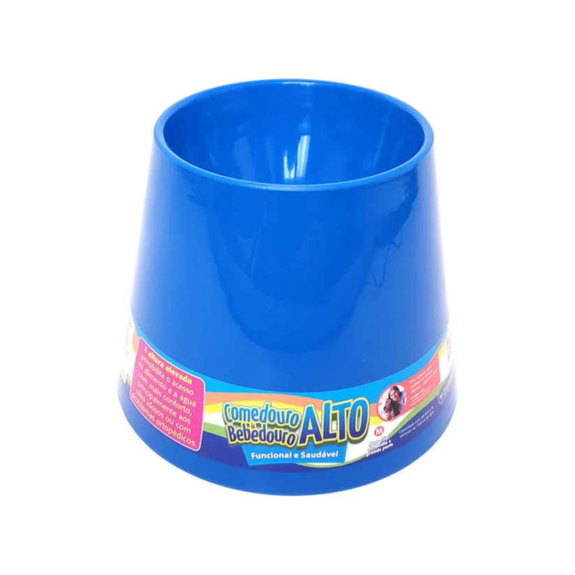 Comedouro e Bebedouro Cães Pet Games Alto Azul Tam.M