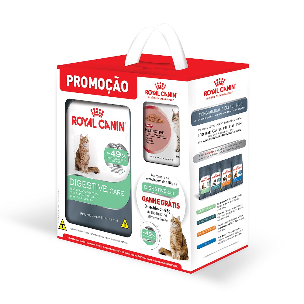 Ração Royal Canin Feline Digestive Care Nutrition para Gatos Adultos - 1,5kg