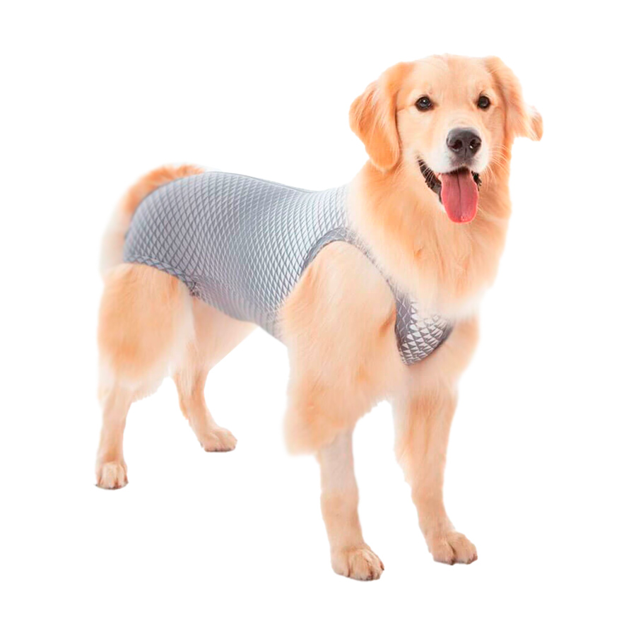 Roupa Cirúrgica Pet Med Ultra Light Regular Geo Cinza para Cães