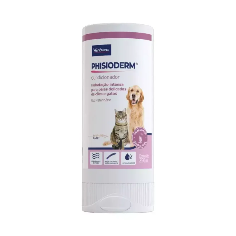 Condicionador Phisioderm Cães E Gatos Virbac 250ml