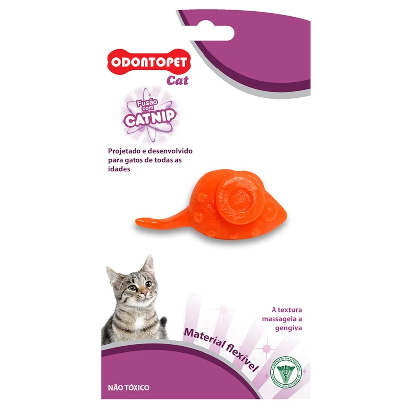 Brinquedo Cat Mouse Odontopet Laranja