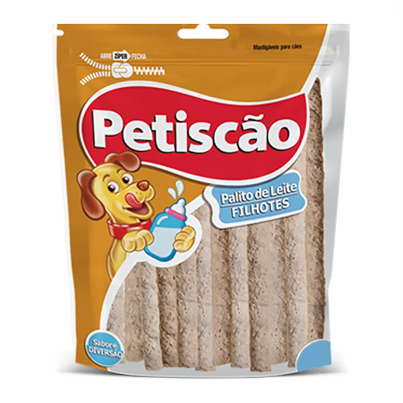 Osso Cães Petiscão Palito de Leite Fino 100g