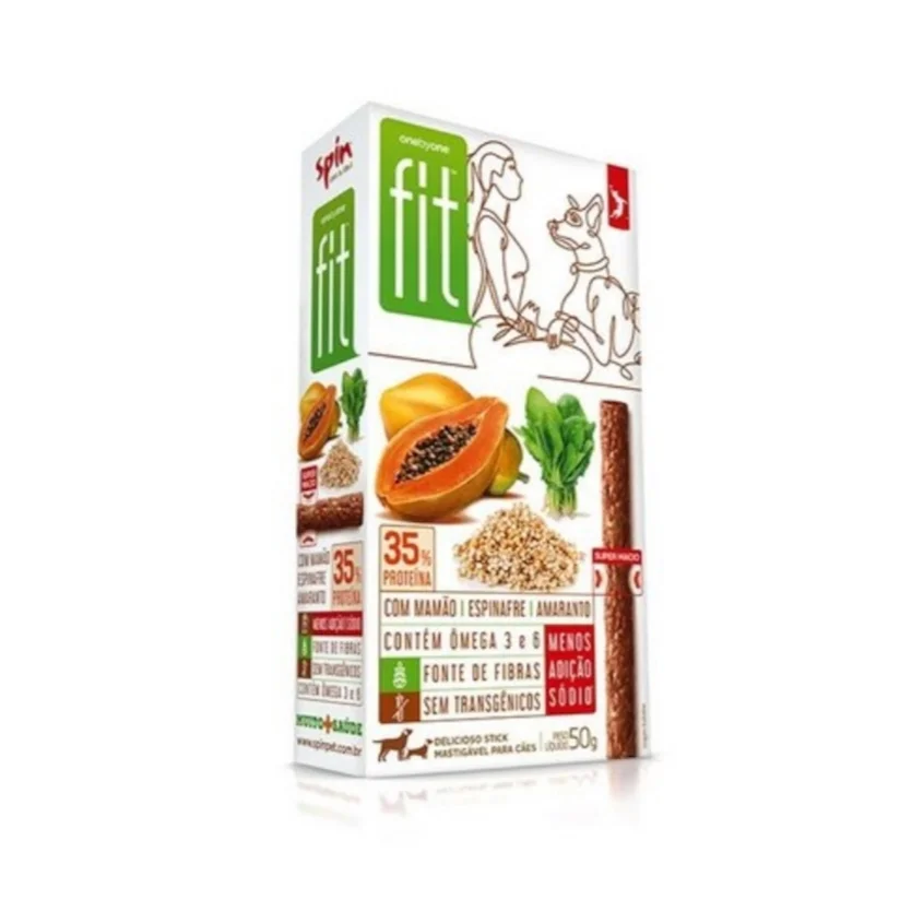 Stick para Cães Fit Spin Pet Sabor Mamão, Espinafre e Amaranto 50g