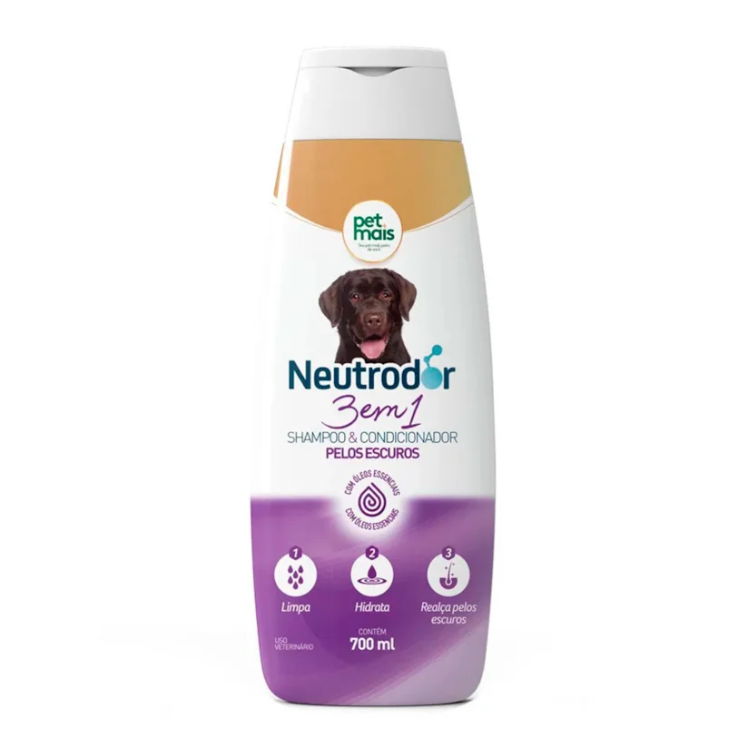 Shampoo Petmais 3 Em 1 Pelos Escuros Neutrodor 700ml