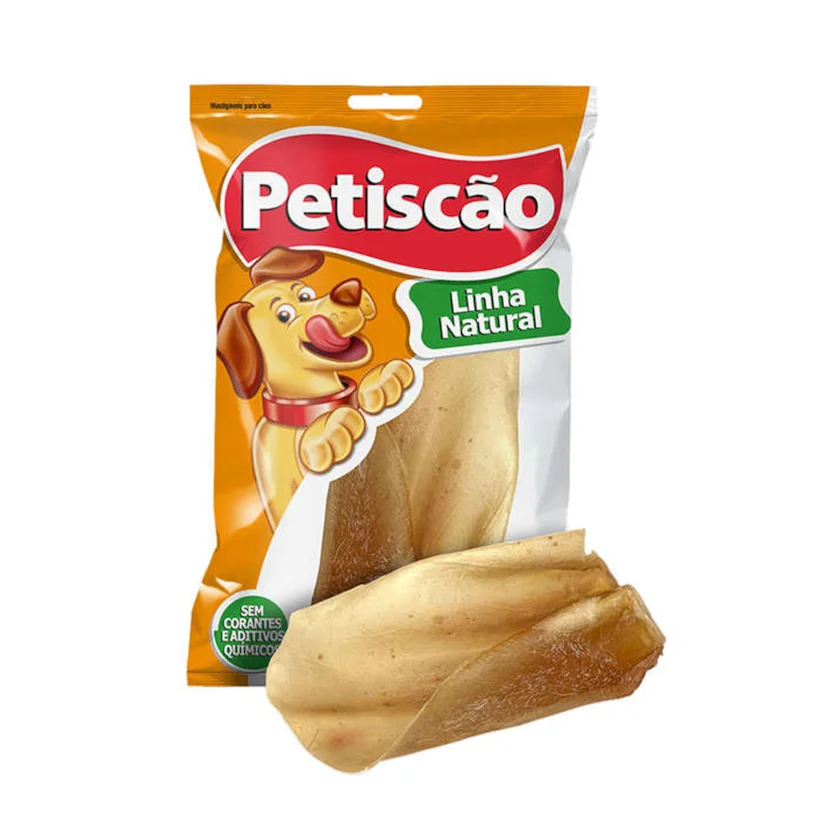 Petisco Cães Petiscão Orelha Bovina 5 Unidades