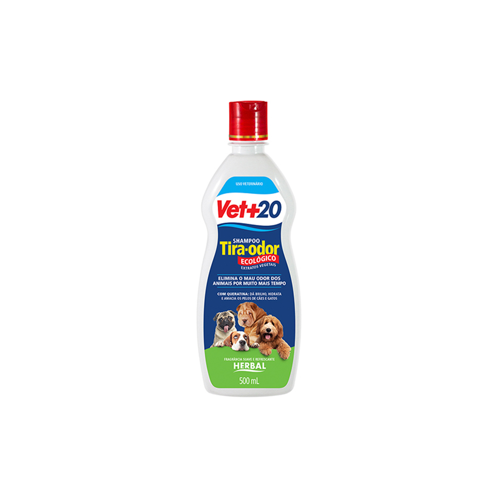 Shampoo Vet + 20 Tira Odor Para Cães e Gatos
