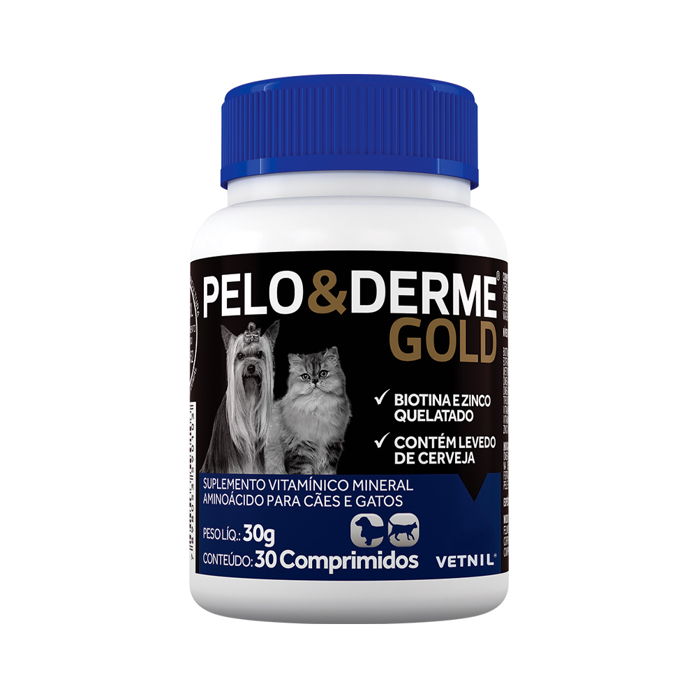 Pelo & Derme Gold Vetnil para Cães e Gatos 30un