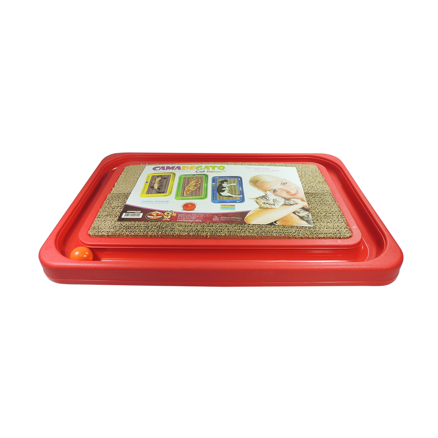 Brinquedo Arranhador Furacão Pet Cat Relax Vermelho para Gatos - M