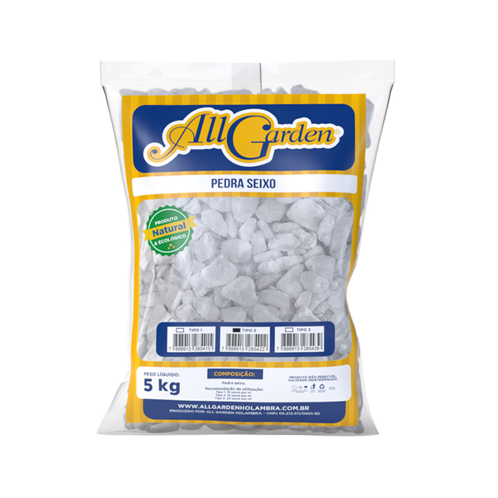 Pedras para Decoração All Garden Seixos - 5kg
