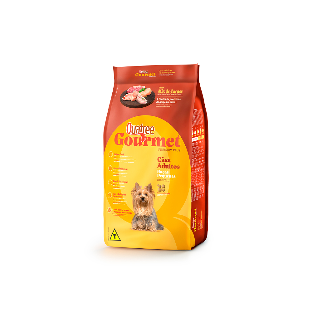 Ração Quatree Gourmet para Cães Adultos de Porte Pequeno