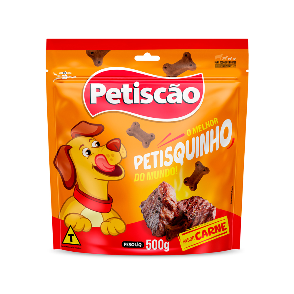 Snack Petisquito para Cães sabor Carne
