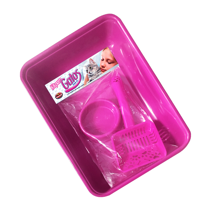 Kit Furacão Pet para Gatos Rosa