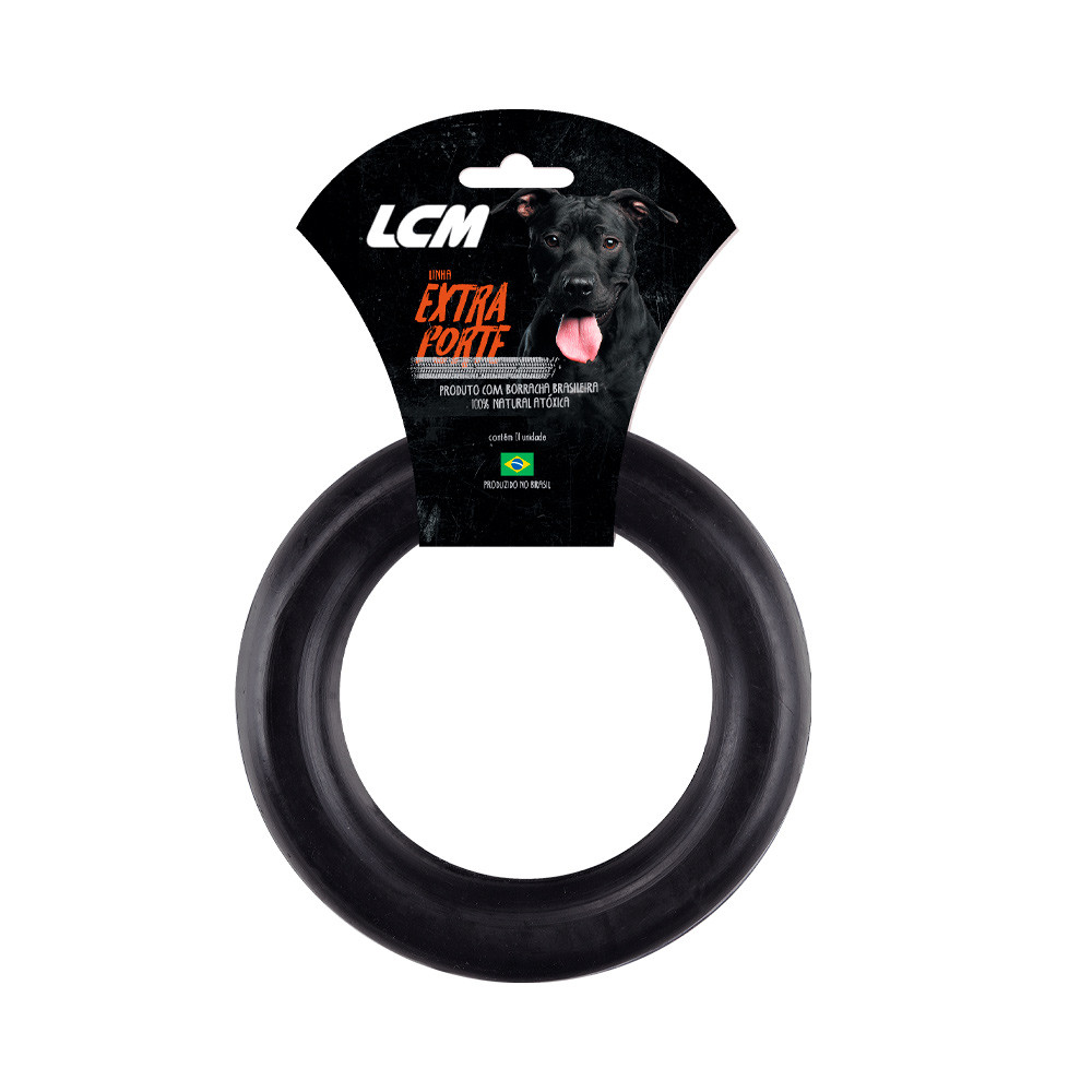 Brinquedo LCM Anel Maciço de Borracha Extraforte para Cães