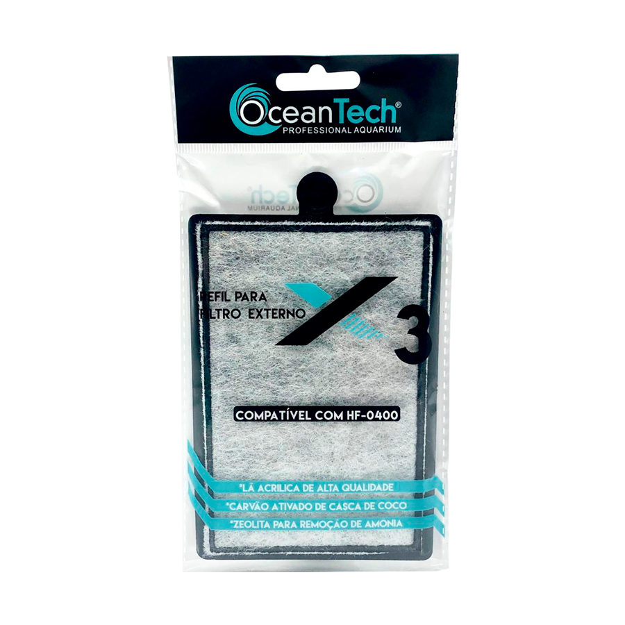 Refil de Filtro Externo HF0400 para Aquário Ocean Tech
