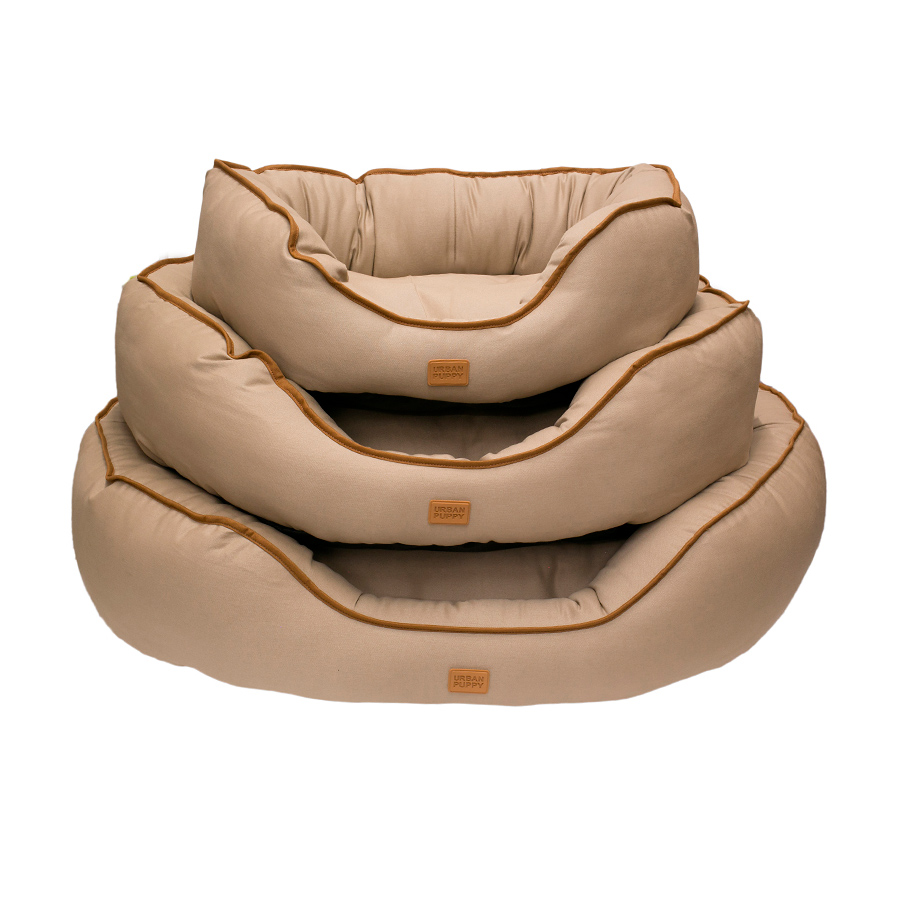 Cama Lisa Oval Sarja para Cães e Gatos Caqui