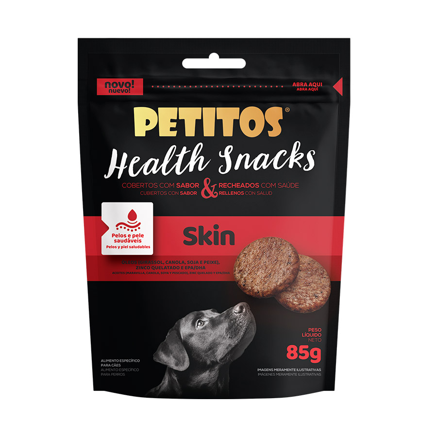 Snack Petitos Health Skin para Cães 85g