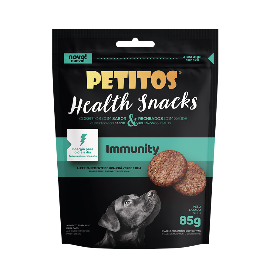 Snack Petitos Health Immunity para Cães 85g