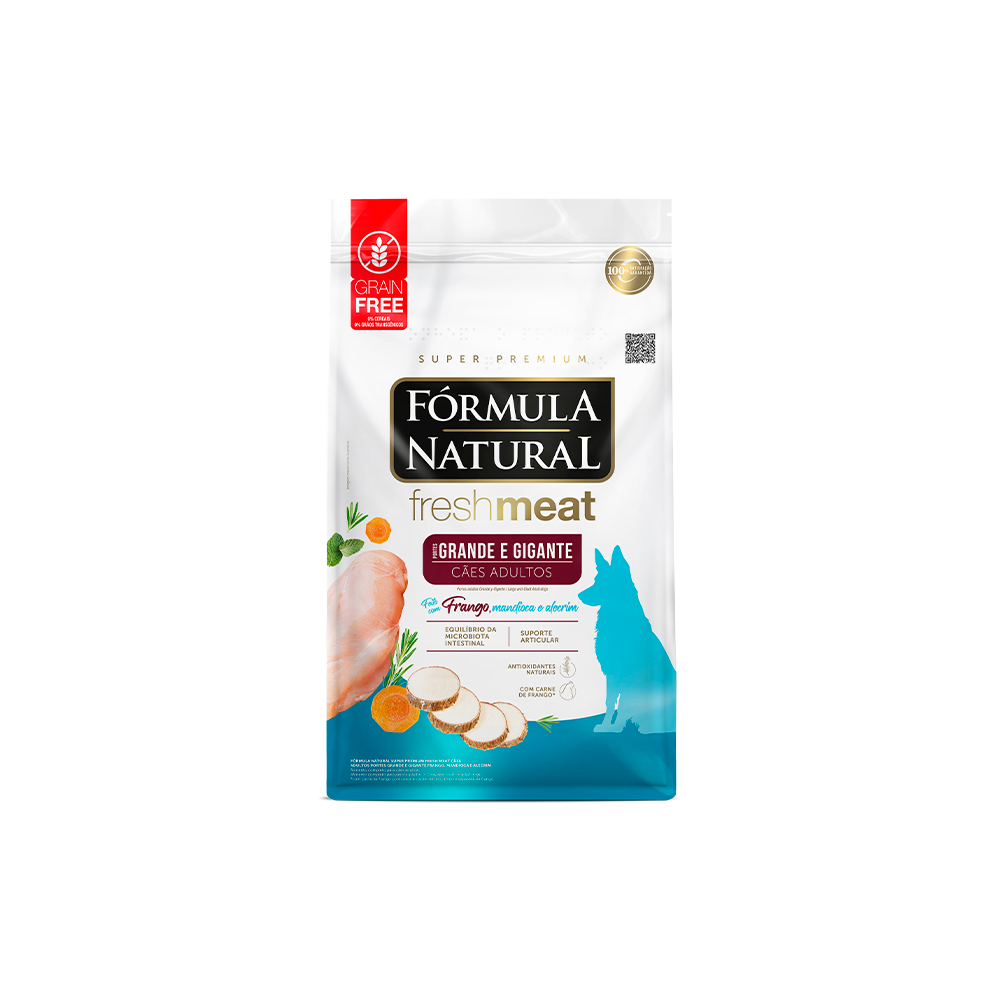 Ração Fórmula Natural Fresh Meat para Cães Adultos de Grande Porte Sabor Frango
