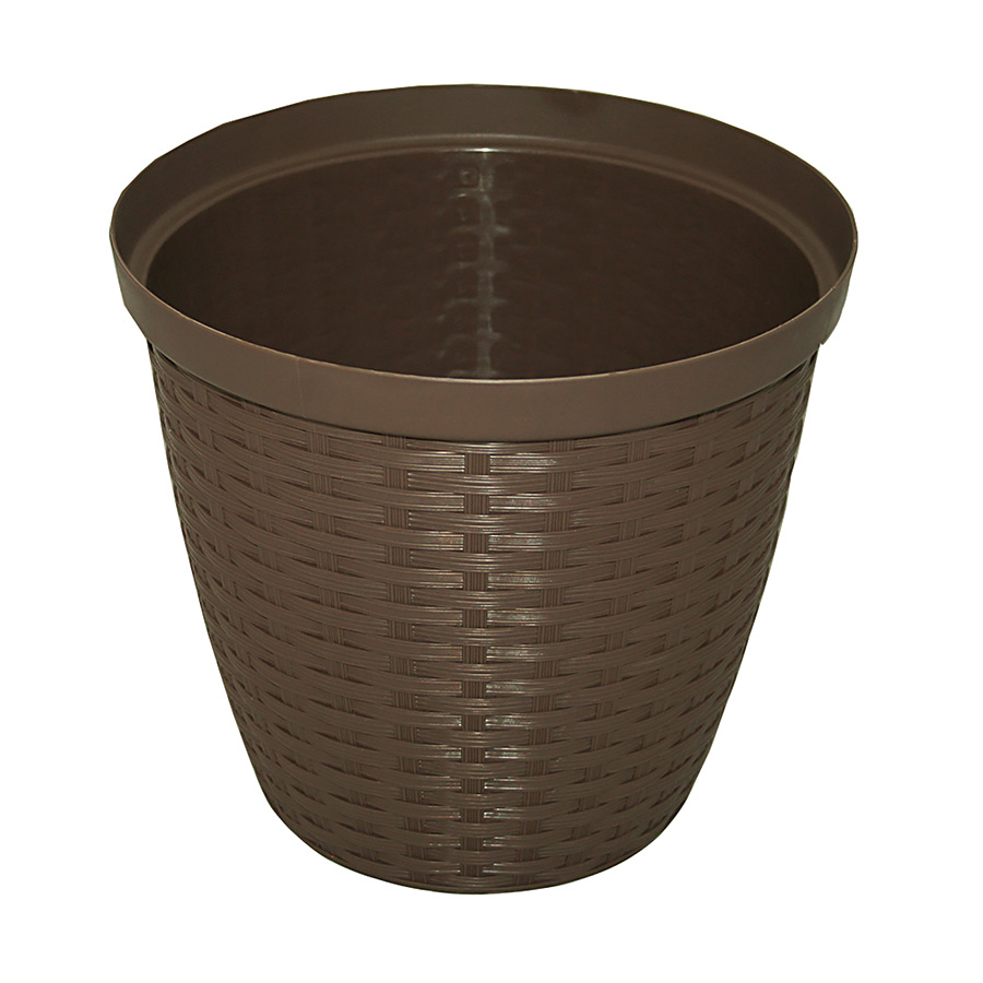 Cachepô Okla Rattan Tabaco