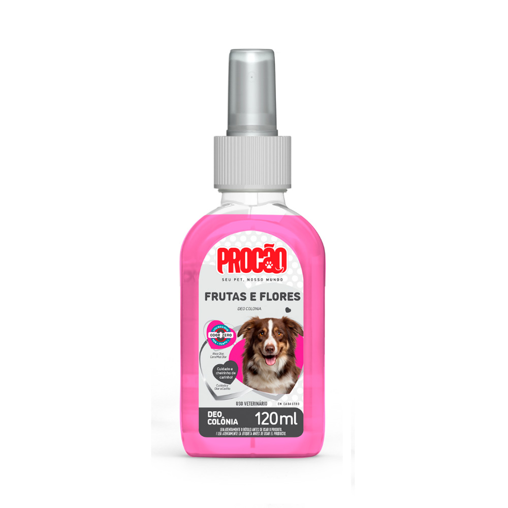 Deo Colônia Procão Frutas e Flores para Cães e Gatos 120ml