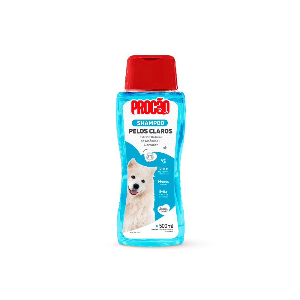 Shampoo Procão Pelos Claros para Cães e Gatos 500ml