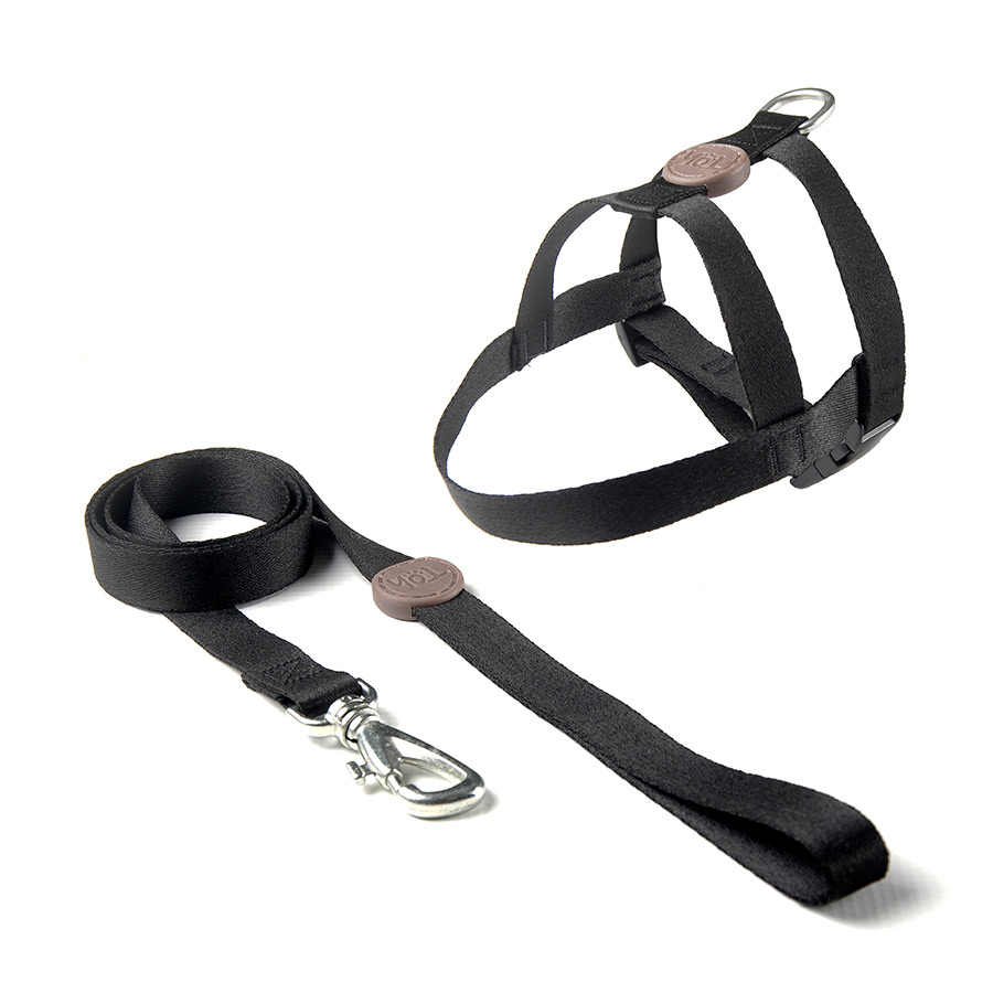 Peitoral e Guia Toh Tradicional Black para Cães
