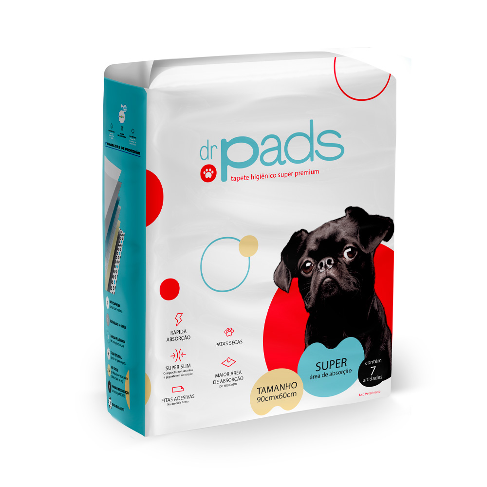 Tapete Higiênico Dr. Pads Slim 90 x 60 para Cães