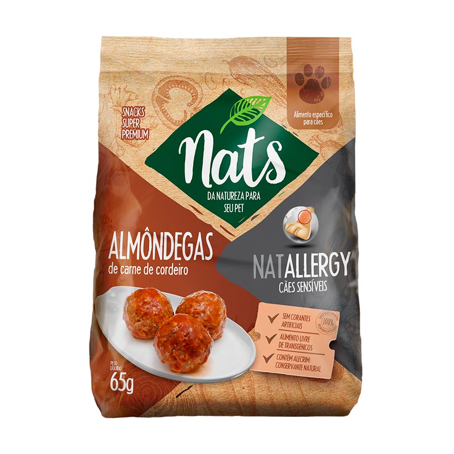 Snack Nats Natallergy para Cães 65g