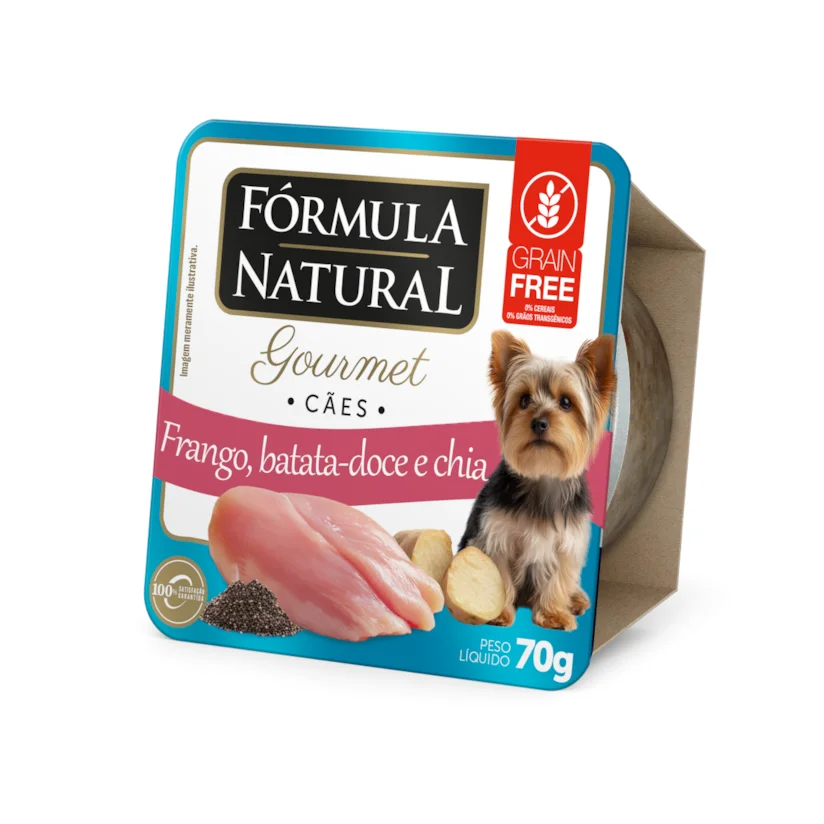 Ração Úmida Fórmula Natural Fresh Meat Gourmet Patê Cães Frango 70g