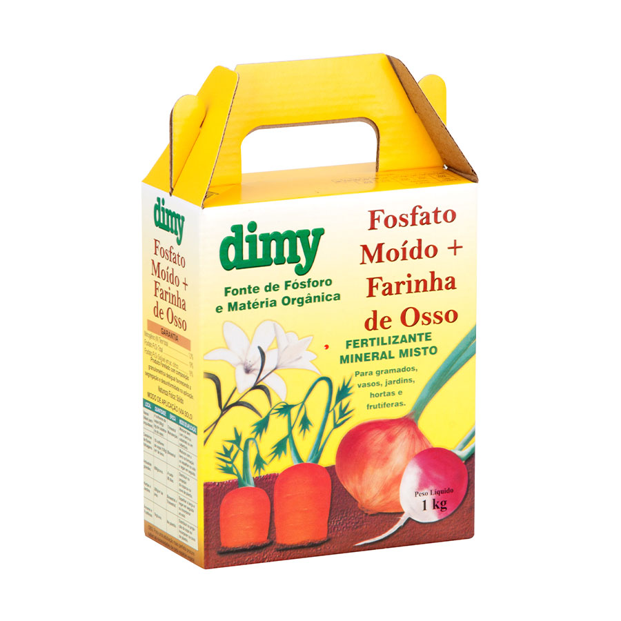 Fosfato Moído Dimy Farinha de Ossos para Jardim 1kg