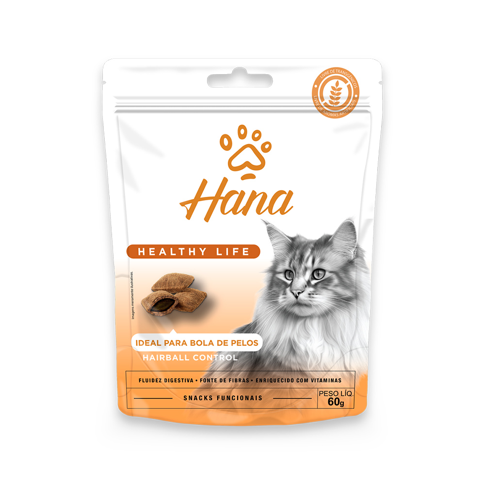 Snack Hana Nuggets Hairball Control para Gatos 60g