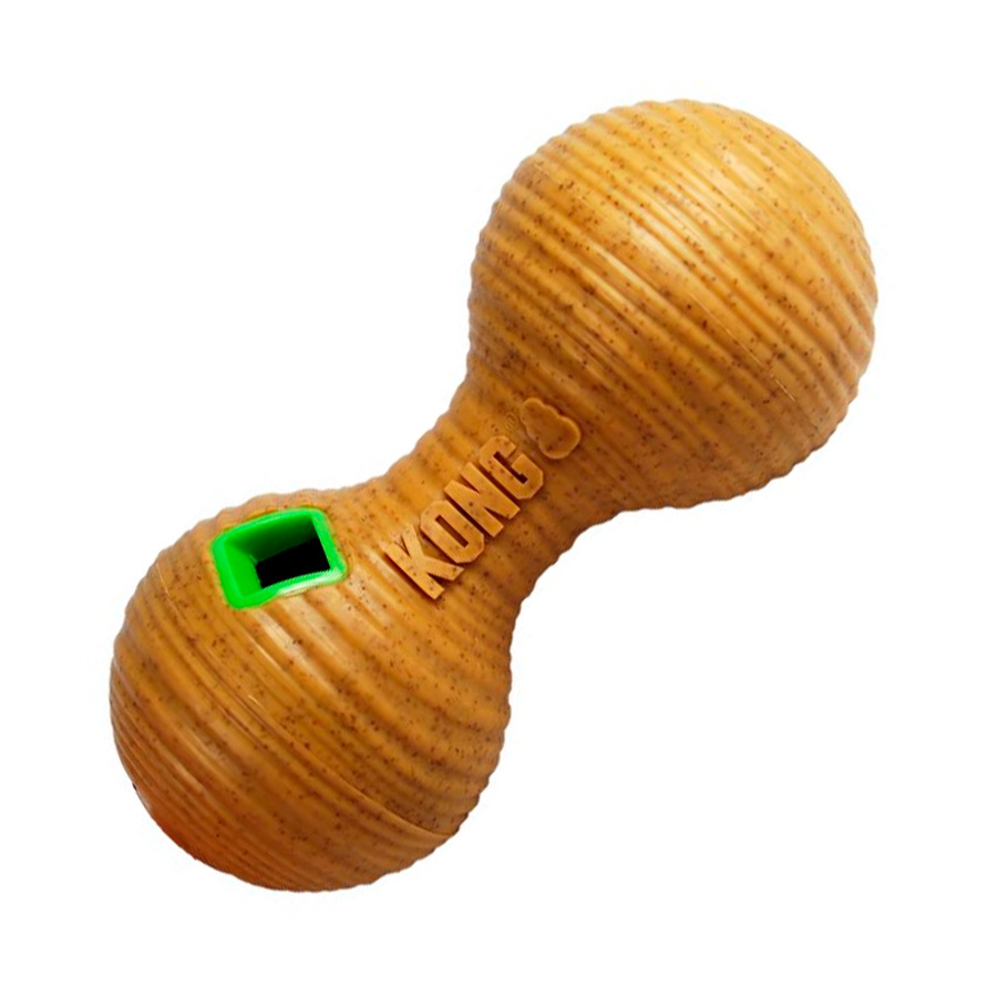 Brinquedo Kong para Cães Bamboo Feeder Dumbbell MD Bege
