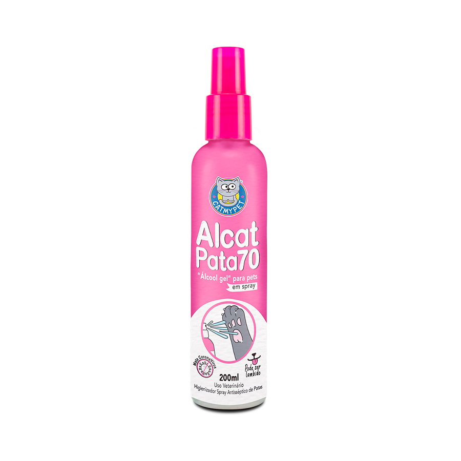 Álcool Gel Alcat Pata Pet Spray 200ml para Pets