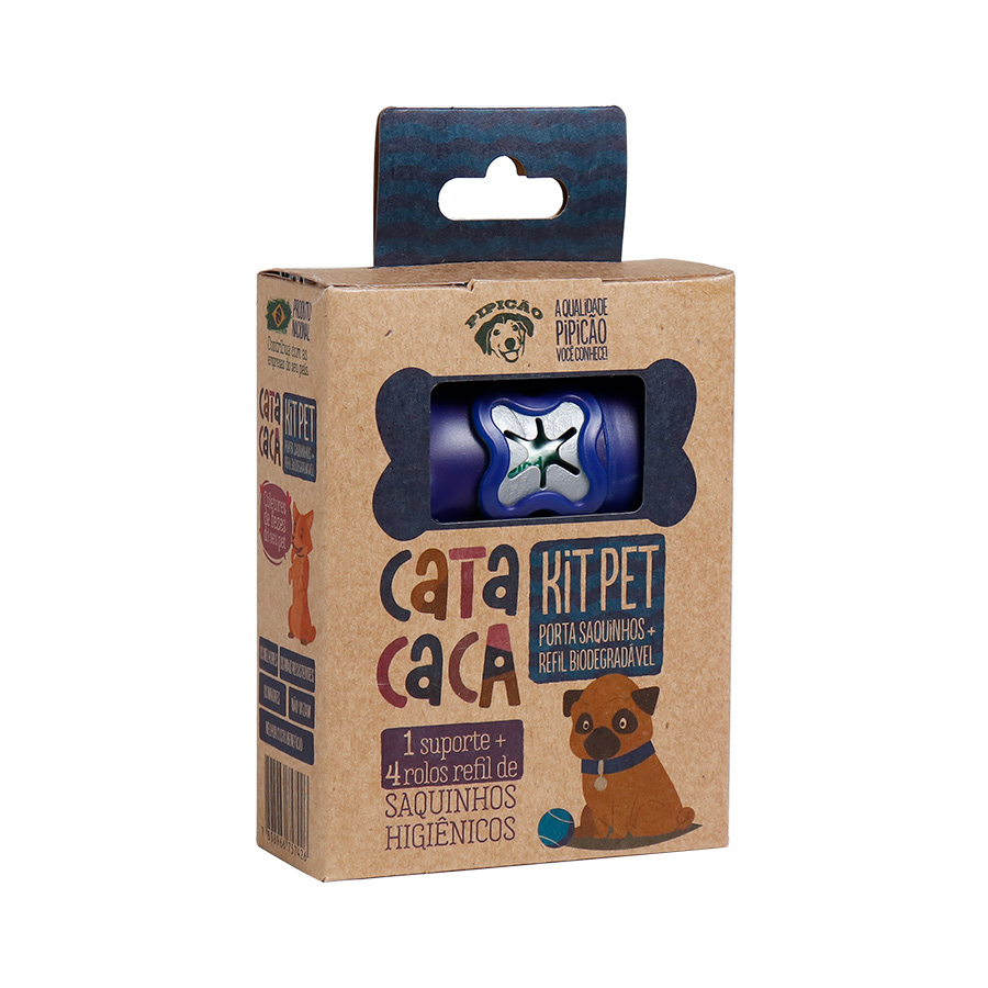 Kit Pipicão Cata Caca Azul Escuro para Cães