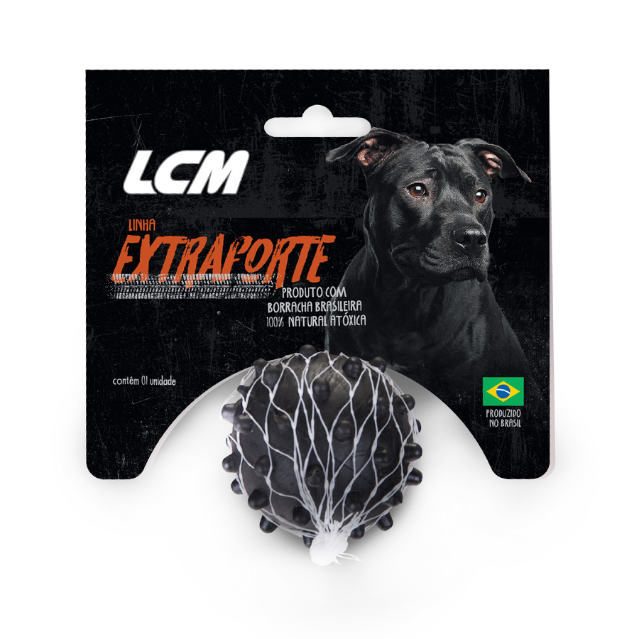 Brinquedo LCM Bola de Cravo Macia Extra Forte para Cães