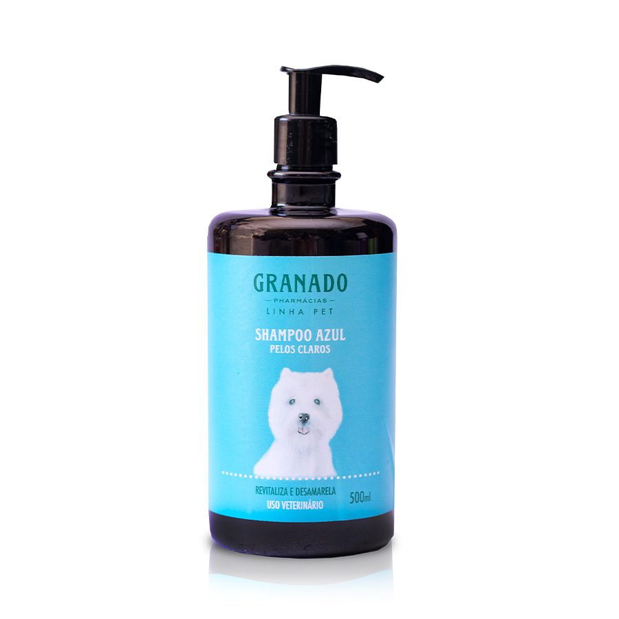 Shampoo Granado Azul Pelos Claros para Cães e Gatos 500 ml