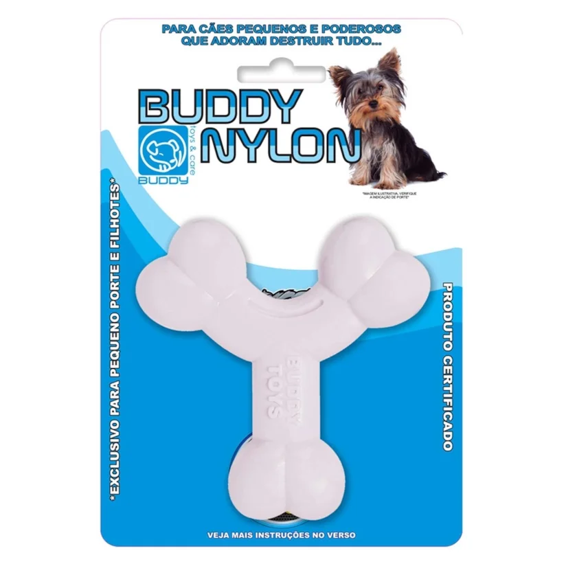 Brinquedo Cães Buddy Toys Ossinho Pequeno Porte Nylon