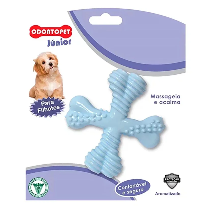 Brinquedo Mordedor Spinner Filhotes Azul Odontopet