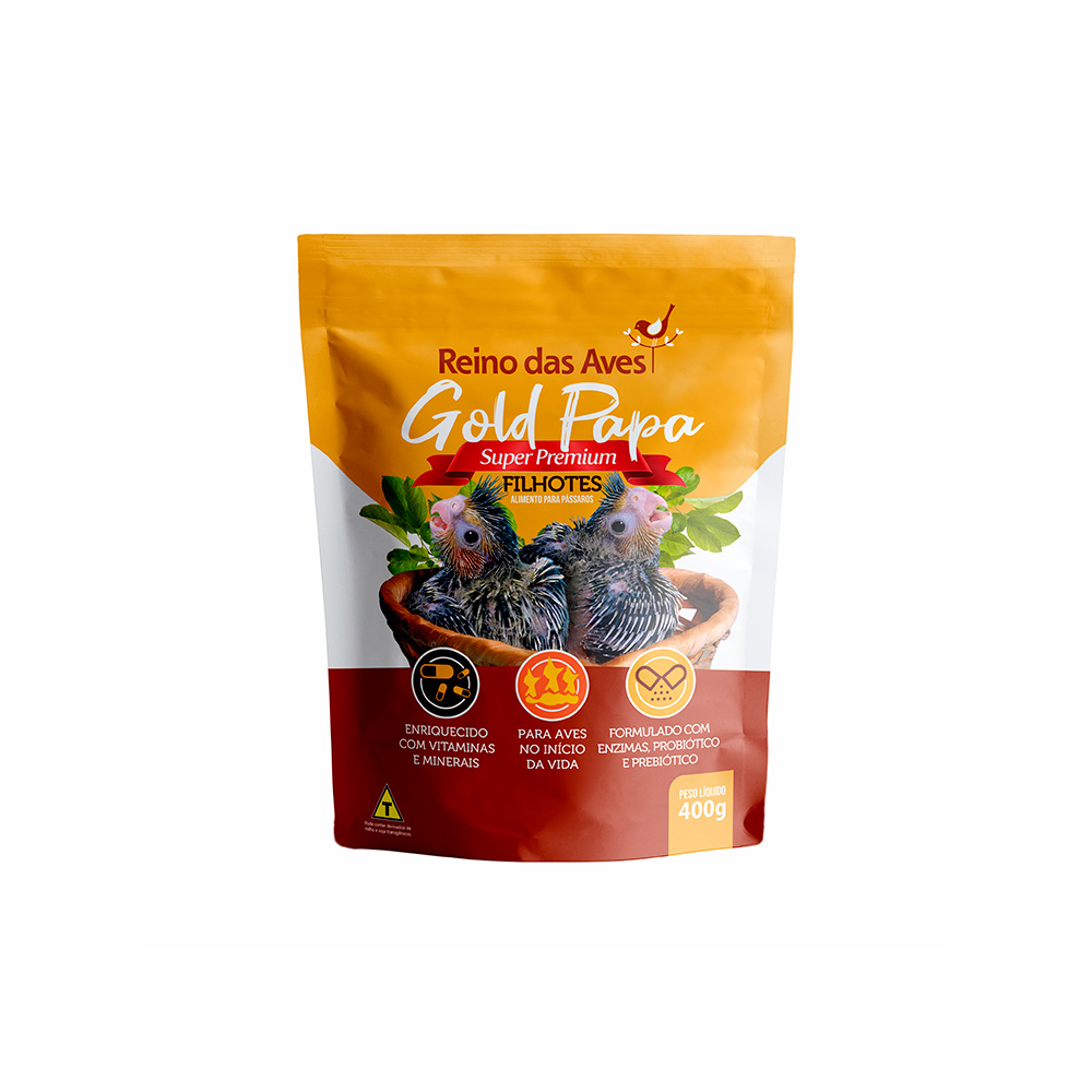Ração Reino das Aves Gold Papa para Filhotes - 400g