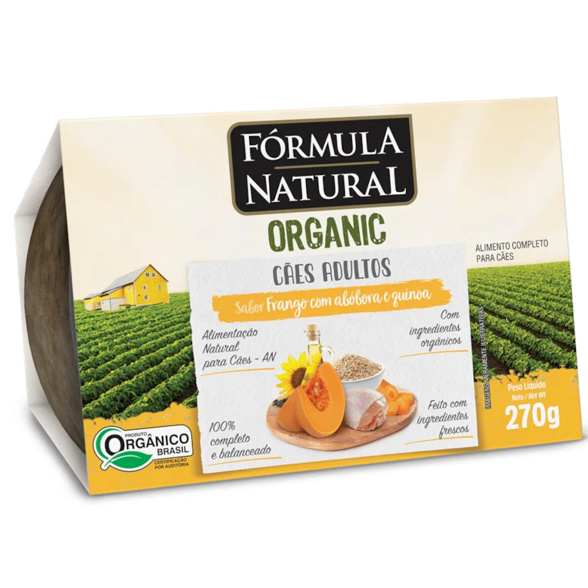 Ração Úmida Para Cães Fórmula Natural Organic Frango, Abóbora e Quinoa 270g