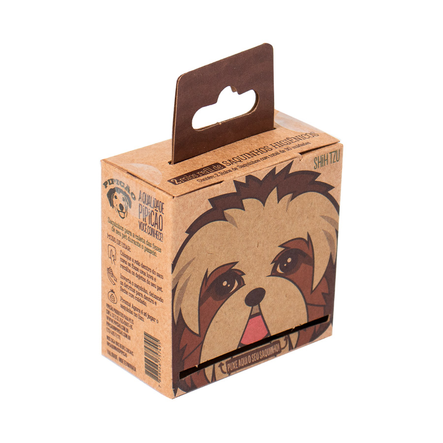 Kit Pipicão Cata Caca Refil Shih Tzu 2 unidades para Cães