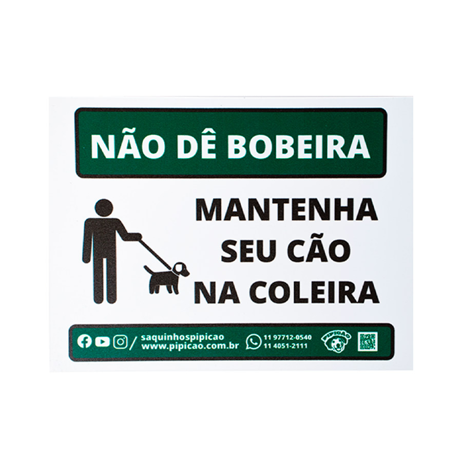 Placa Pipicão Sinalização para Condomínio
