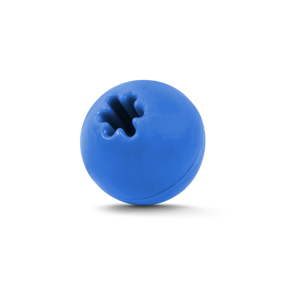 Brinquedo Furacão Pet Bola de Borracha Maciça Azul para Adestramento para Cães