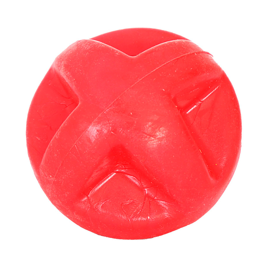 Brinquedo Furacão Pet Bola de Borracha Maciça Superball Vermelho para Cães