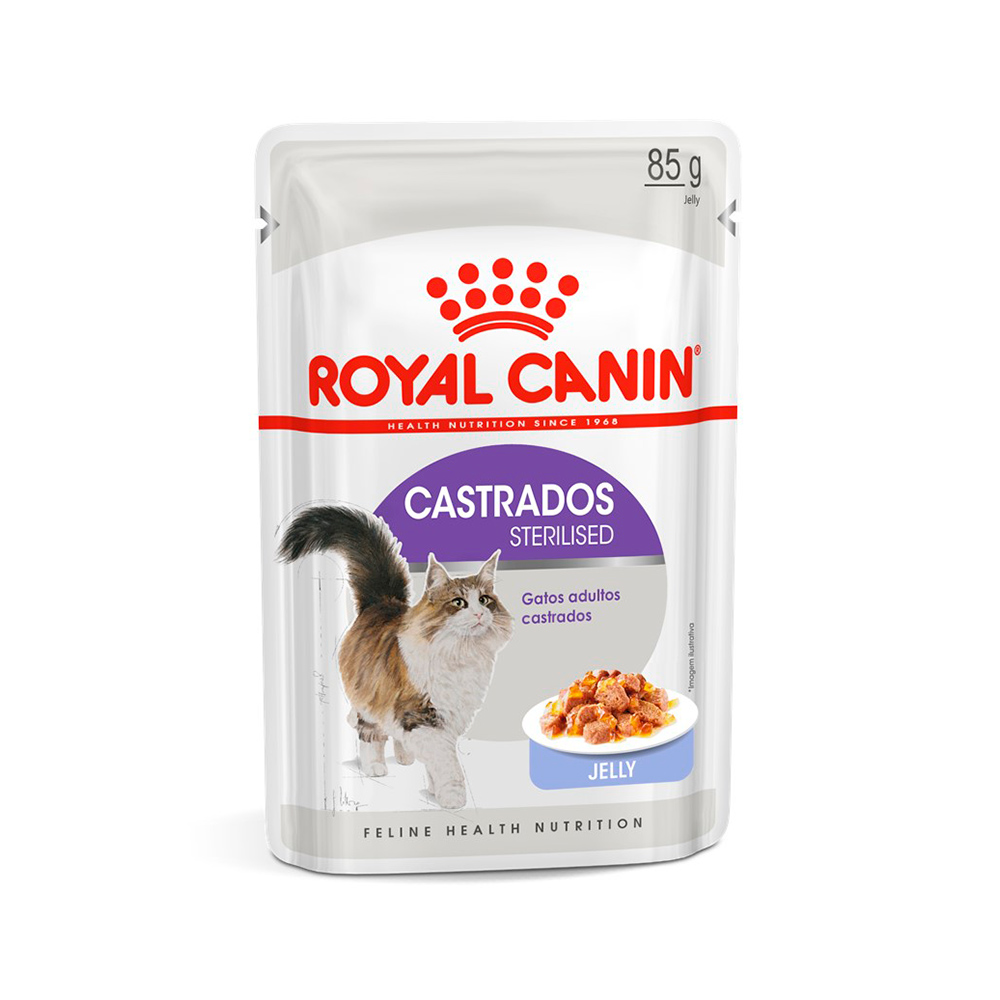 Ração Úmida Royal Canin Sachê Castrados Jelly para Gatos Adultos Castrados 85 g
